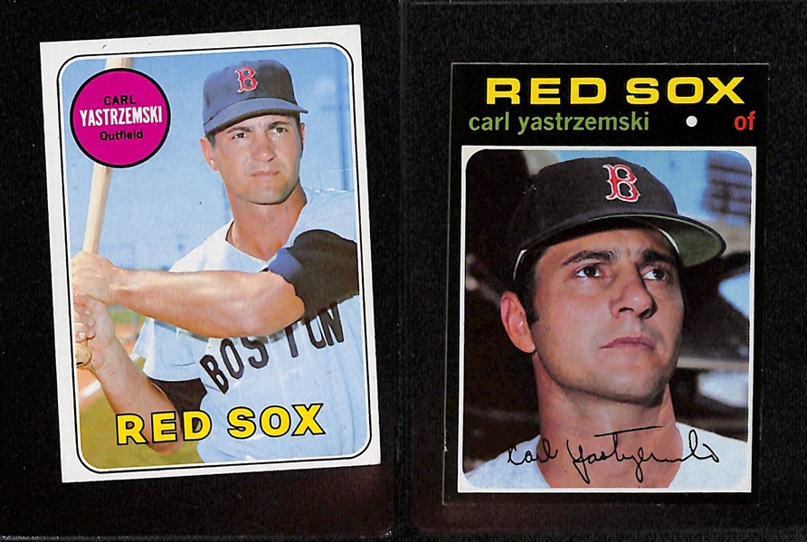 Lot of (30+) 1960s and 1970s Topps Baseball w. Munson Rookie, Bench, Yastrzemski, R. Jackson, McCovey, and More