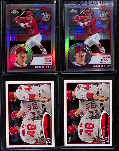 Lot of (30) Mostly Modern Baseball with (17) Mike Trout Cards and Jacob Degrom Rookie