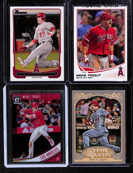 Lot of (30) Mostly Modern Baseball with (17) Mike Trout Cards and Jacob Degrom Rookie