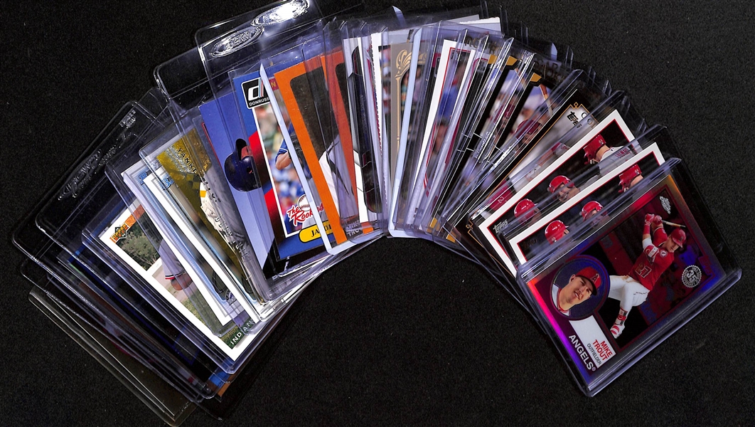 Lot of (30) Mostly Modern Baseball with (17) Mike Trout Cards and Jacob Degrom Rookie