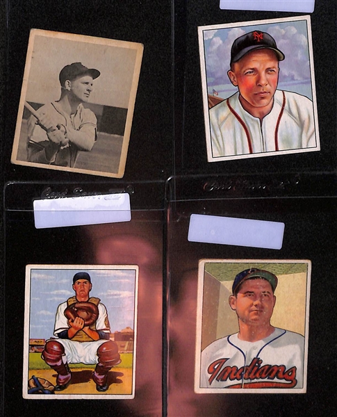 Lot of (20+) Low Grade 1950s Baseball Cards Featuring Roy Campanella Rookie (Trimmed)