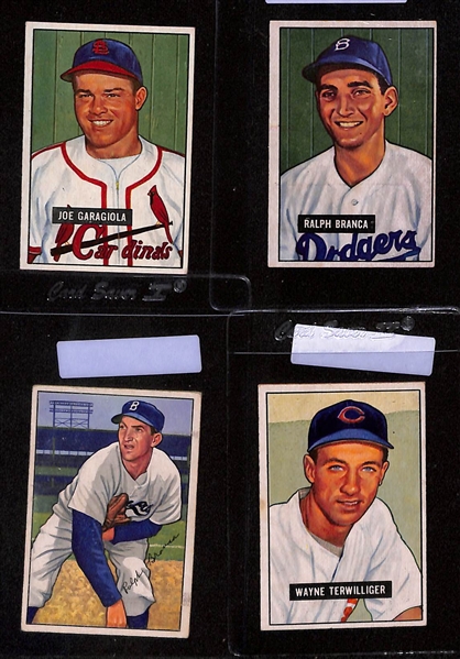 Lot of (20+) Low Grade 1950s Baseball Cards Featuring Roy Campanella Rookie (Trimmed)