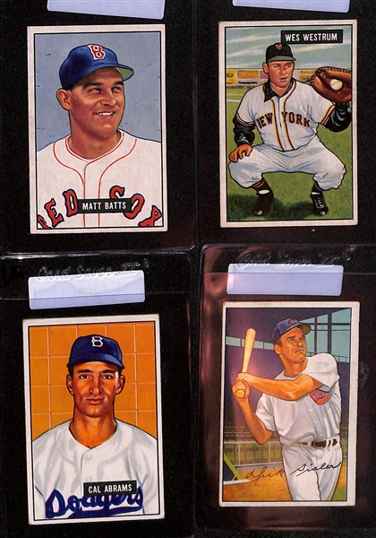 Lot of (20+) Low Grade 1950s Baseball Cards Featuring Roy Campanella Rookie (Trimmed)