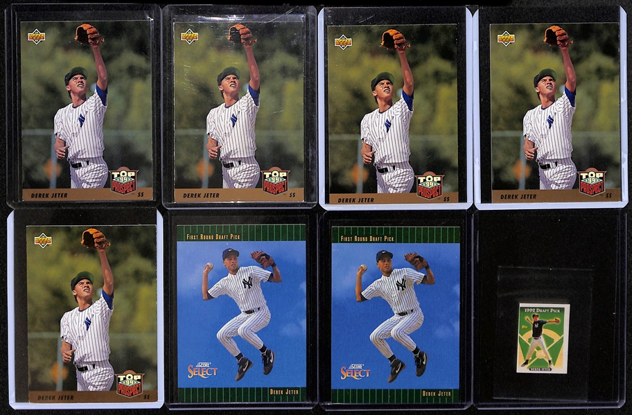 Lot of (40) Derek Jeter Rookie Cards