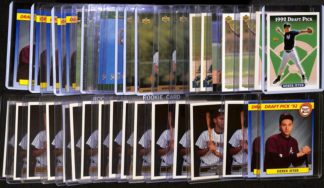 Lot of (40) Derek Jeter Rookie Cards