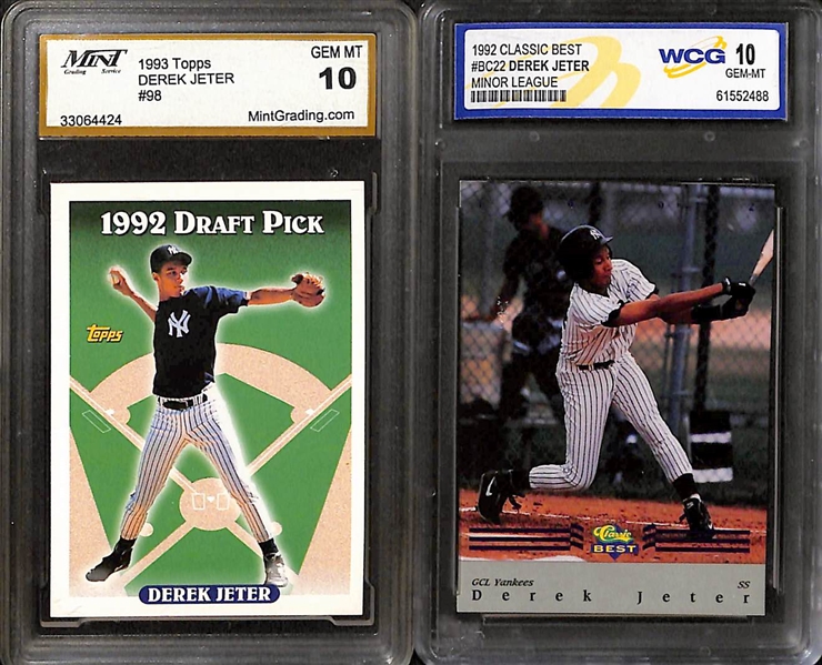Lot of (25+) Derek Jeter Baseball Cards w. 1998 Pacific Paramount Special Delivery PSA 10