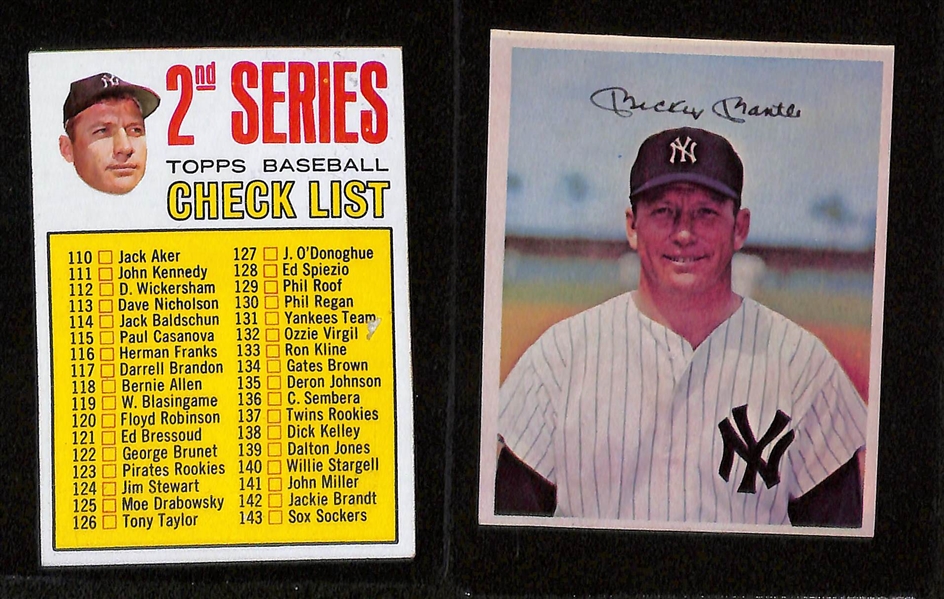 Lot of (17) Mostly 1960s Mickey Mantle Cards w. 1958 All Star