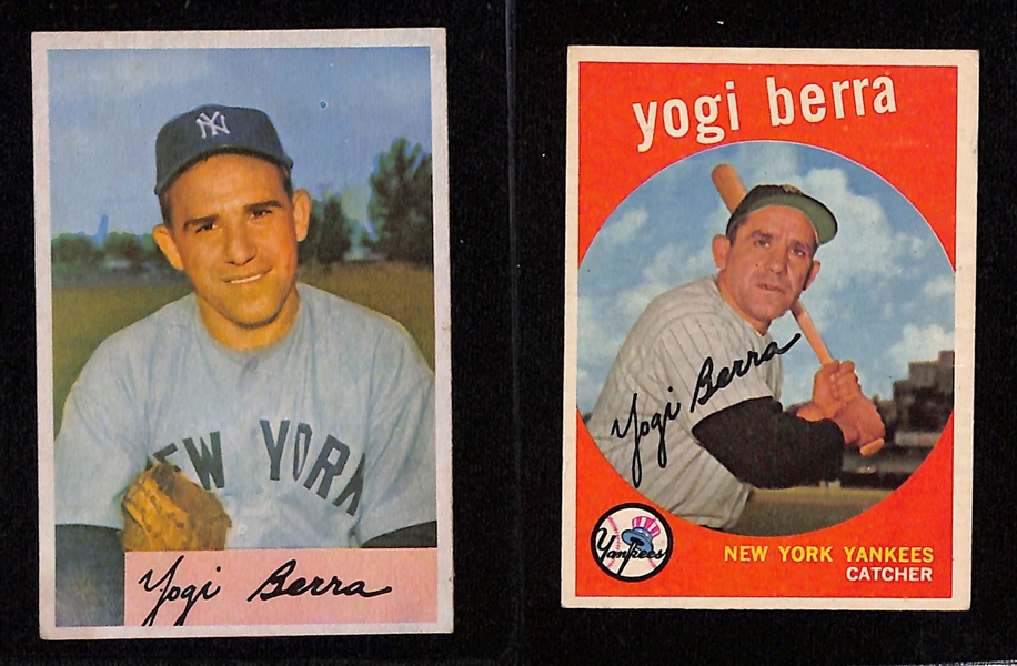 Lot of (15) 1950s and 60s Baseball Cards Feat. Gehrig, Ruth, Berra, Ford, Maris and Others