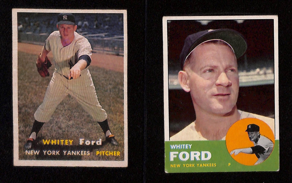 Lot of (15) 1950s and 60s Baseball Cards Feat. Gehrig, Ruth, Berra, Ford, Maris and Others