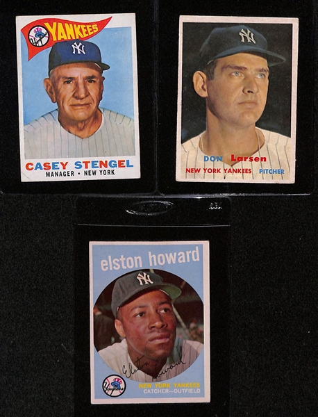 Lot of (15) 1950s and 60s Baseball Cards Feat. Gehrig, Ruth, Berra, Ford, Maris and Others