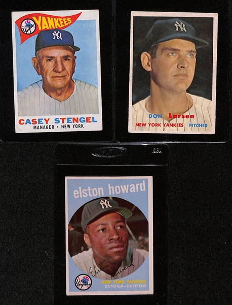Lot of (15) 1950s and 60s Baseball Cards Feat. Gehrig, Ruth, Berra, Ford, Maris and Others