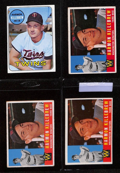 Lot of (25+) 1950s 60s and 70s Baseball Cards w. Ernie Banks, Bob Gibson and Harmon Killebrew