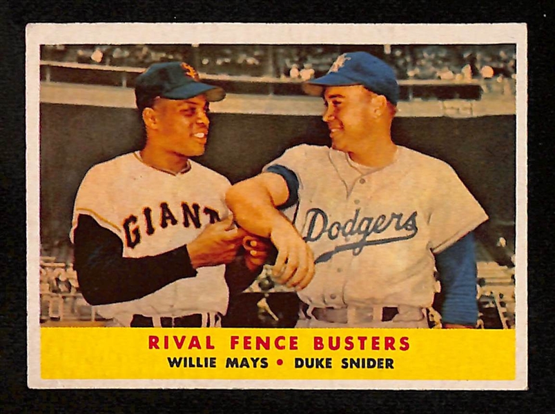Lot of (6) 1957-1959 Topps Willie Mays Baseball Cards