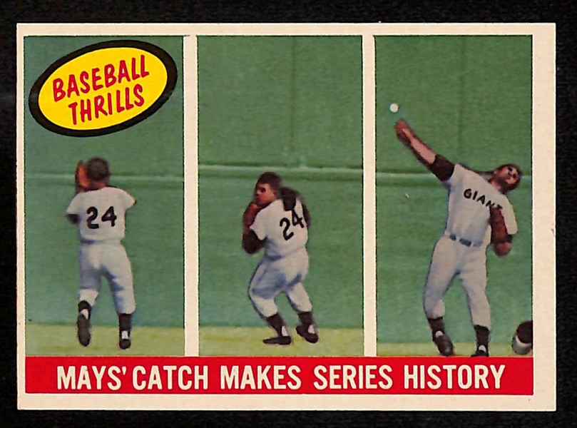 Lot of (6) 1957-1959 Topps Willie Mays Baseball Cards