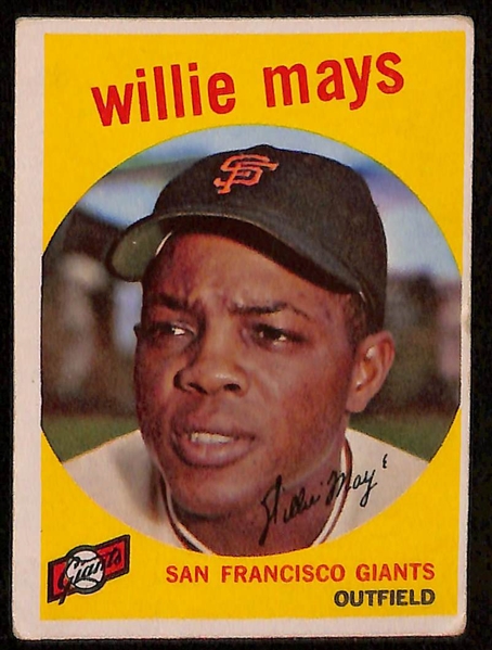 Lot of (6) 1957-1959 Topps Willie Mays Baseball Cards