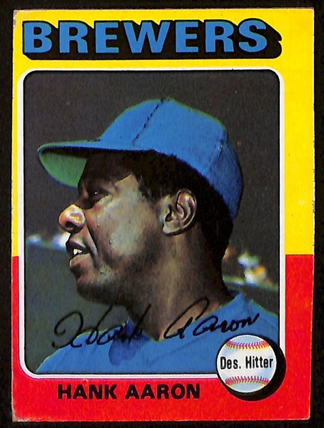 Lot of (9) 1950s-1970s Topps Hank Aaron Baseball Cards