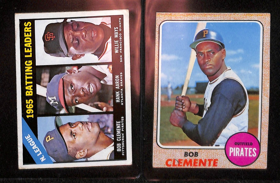 Lot of (13) 1950s-70s Roberto Clemente Mostly Topps Baseball Cards