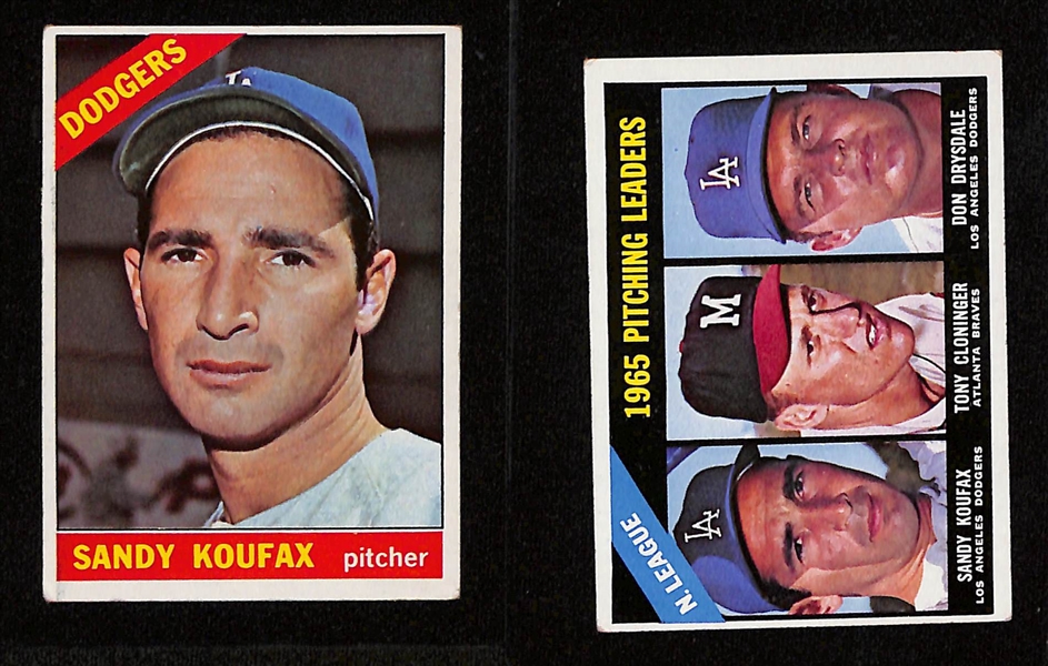 Lot of (9) 1958-1966 Sandy Koufax Topps Baseball Cards