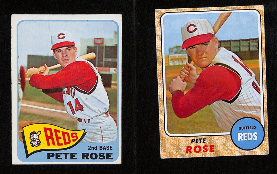 Lot of (10) 1960s and 70s Pete Rose Baseball Cards
