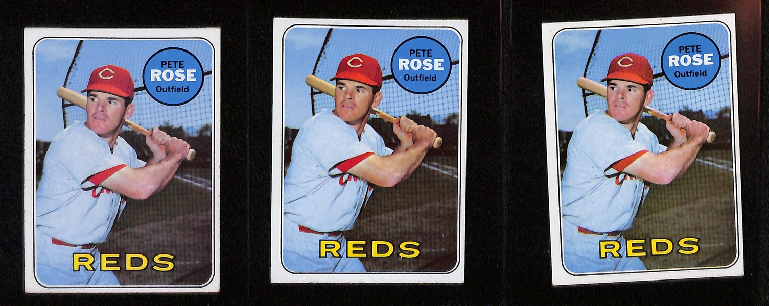 Lot of (10) 1960s and 70s Pete Rose Baseball Cards