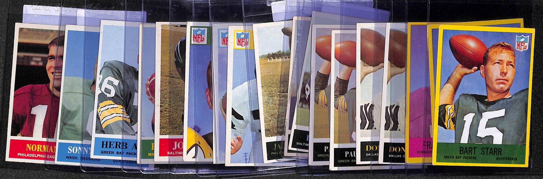 Lot of (17)  1960s Philadelphia Football Cards w. Unitas, Starr, Butkus, Hornung and Others