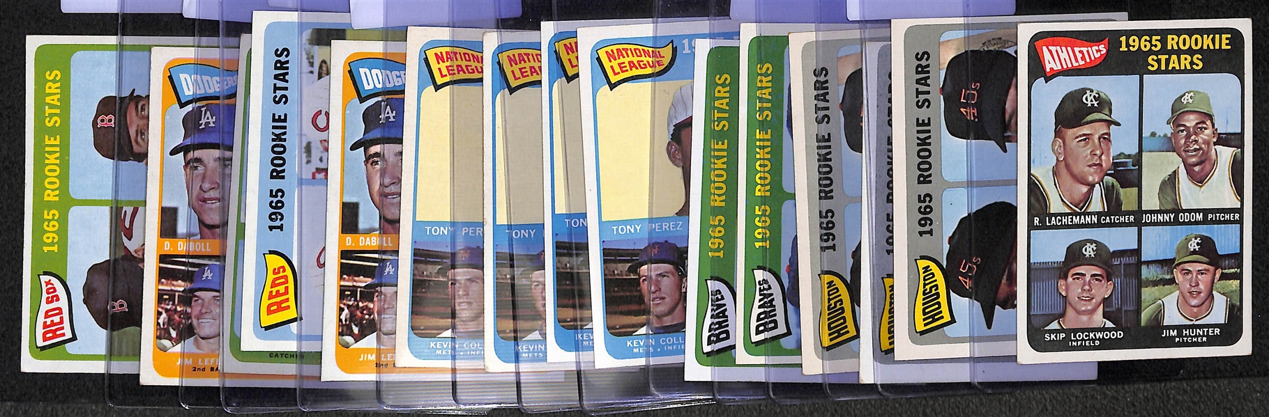 Lot of (15) 1965 Topps Baseball Rookies w. (2) Niekro, Hunter, (3) Morgan and Others 