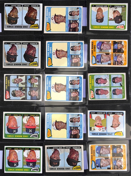 Lot of (15) 1965 Topps Baseball Rookies w. (2) Niekro, Hunter, (3) Morgan and Others 