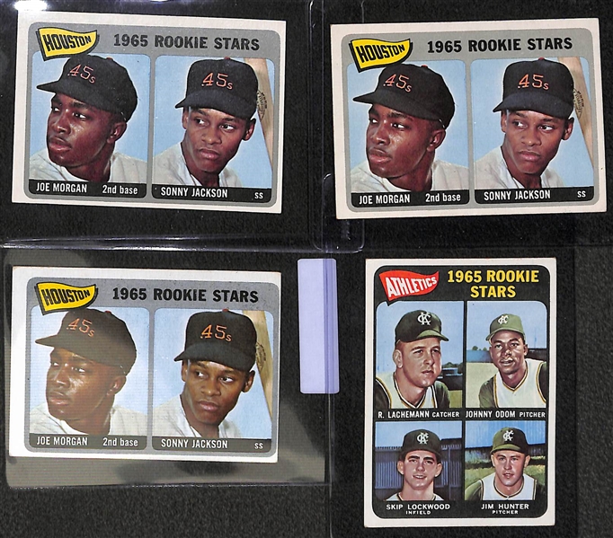 Lot of (15) 1965 Topps Baseball Rookies w. (2) Niekro, Hunter, (3) Morgan and Others 