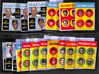 Lot of (17) 1963 & 1964 Topps Baseball Rookies w. Stargell, Perry, Staub, Piniella and Others