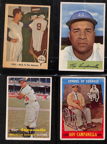 Huge Lot of (39) 1950s Baseball Stars and Hall of Famers feat. Ted Williams, Campanella, Kaline, Mathews and Others