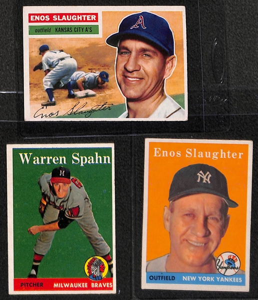 Huge Lot of (39) 1950s Baseball Stars and Hall of Famers feat. Ted Williams, Campanella, Kaline, Mathews and Others