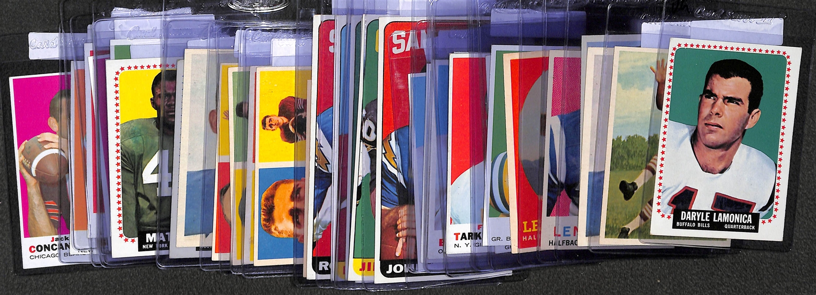 Lot of (30+) 1950s and 1960s Topps Football Cards w. Starr, Blanda, Tarkenton, Butkus, Moore, and Others