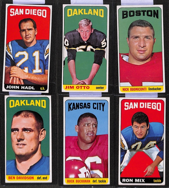 Lot of (30+) 1950s and 1960s Topps Football Cards w. Starr, Blanda, Tarkenton, Butkus, Moore, and Others
