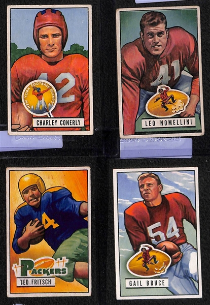 Lot of (12) 1951 Bowman Football Cards w. Otto Graham, Doak Walker, Steve Van Buren and Others
