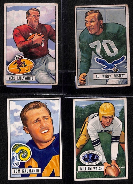 Lot of (12) 1951 Bowman Football Cards w. Otto Graham, Doak Walker, Steve Van Buren and Others