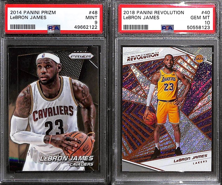 Lot of (7) Graded LeBron James Basketball Cards