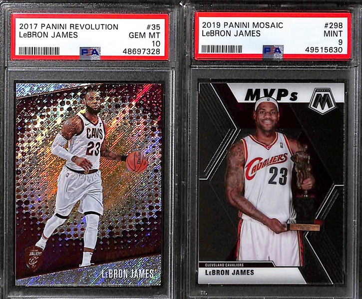 Lot of (7) Graded LeBron James Basketball Cards