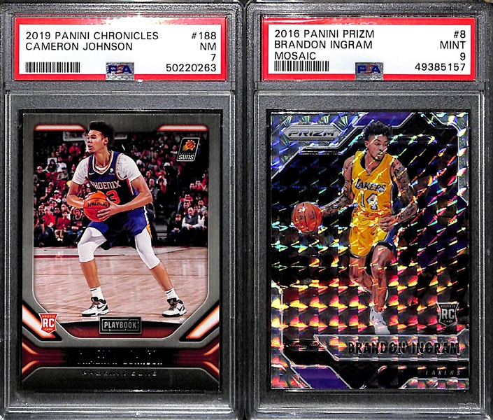 Lot of (7) Graded NBA Rookies and Stars w. LeBron James, Donovan Mitchell and Others