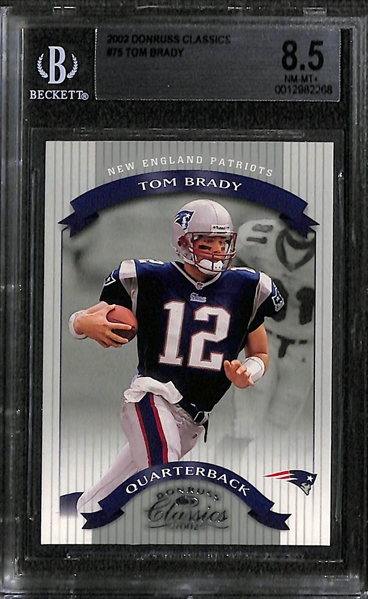 Lot of (7) Graded Multi-Sport Rookies and Stars w. Brady, Burrow, W. Franco