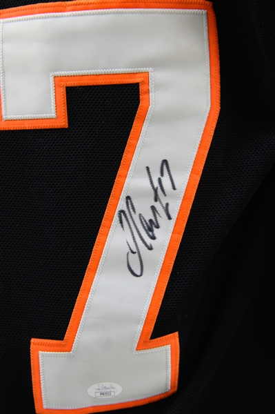 Philadelphia Flyers Memorabilia w. Ron Hextall Game Used Stick and Jeff Carter Autographed Jersey (JSA Certification)