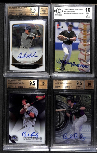Lot of (11) Graded Baseball Prospects, Rookies, Stars and Autographs Feat. Aaron Judge, Bichette, Tatis, and More!