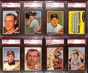 Lot of (8) 1962 Topps Baseball All Graded PSA 8 w. Art Ditmar