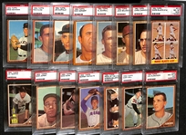 Lot of (15) 1962 Topps Baseball All PSA Graded w. Roger Maris