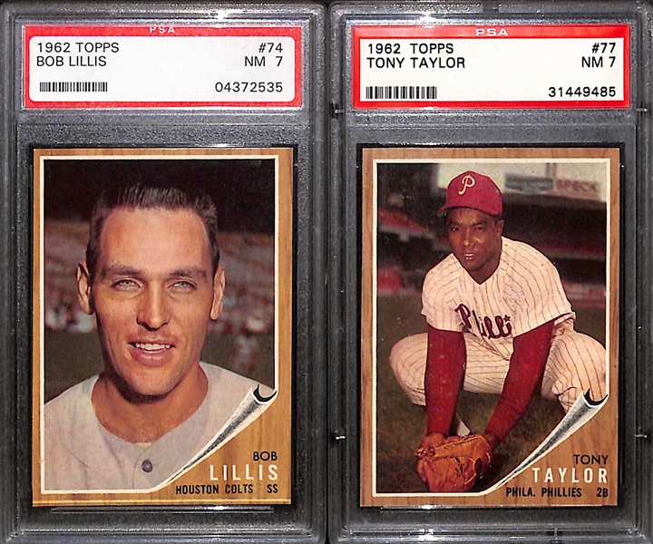 Lot of (17) 1962 Topps Baseball All Graded PSA 7 w. Ron Fairly and Gene Mauch