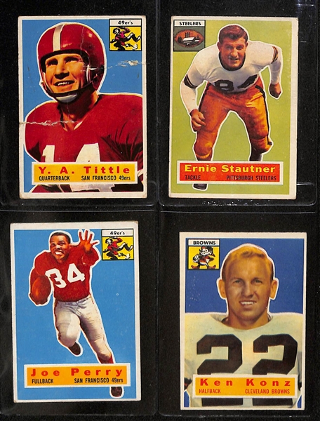 Huge Lot of (45+) 1950s Vintage Football Cards Feat. Blanda, Stautner, Perry and (8) PSA Graded