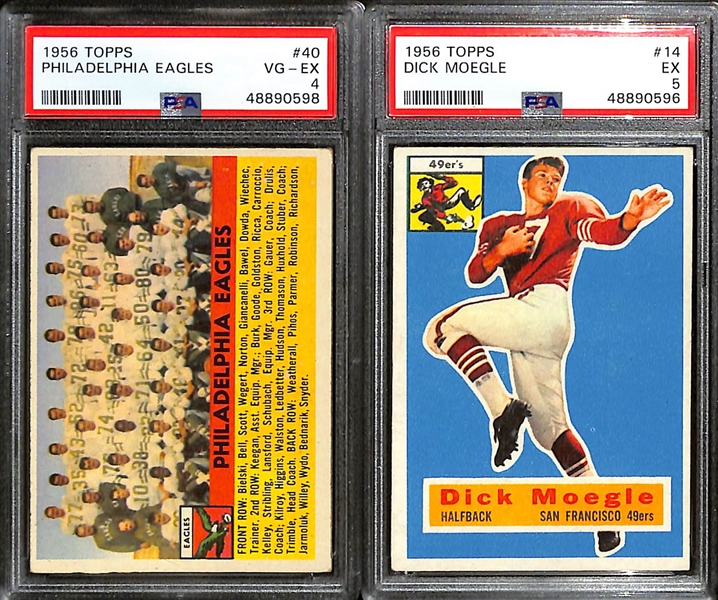 Huge Lot of (45+) 1950s Vintage Football Cards Feat. Blanda, Stautner, Perry and (8) PSA Graded