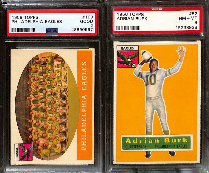 Huge Lot of (45+) 1950s Vintage Football Cards Feat. Blanda, Stautner, Perry and (8) PSA Graded