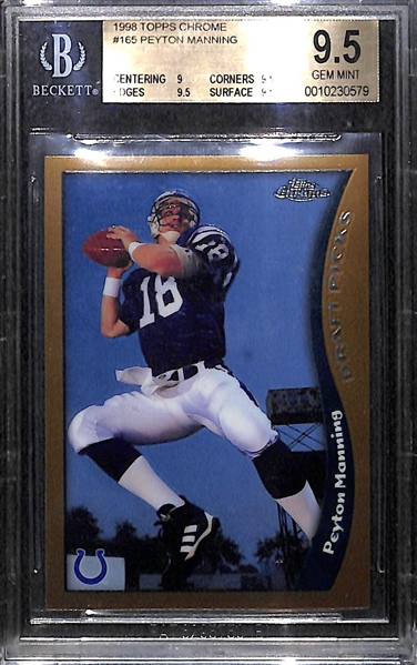 1998 Topps Chrome Peyton Manning #165 Graded BGS 9.5 Gem Mint