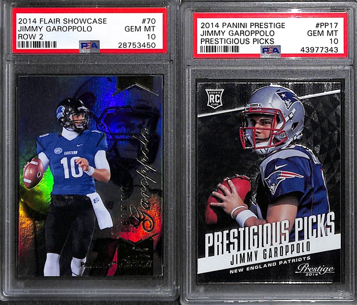 Lot of (9) 2014 Jimmy Garoppolo Gem Mint Rookies Inc. Topps Chrome Autographed Refractor Graded BGS 9.5 (10 Auto Grade)