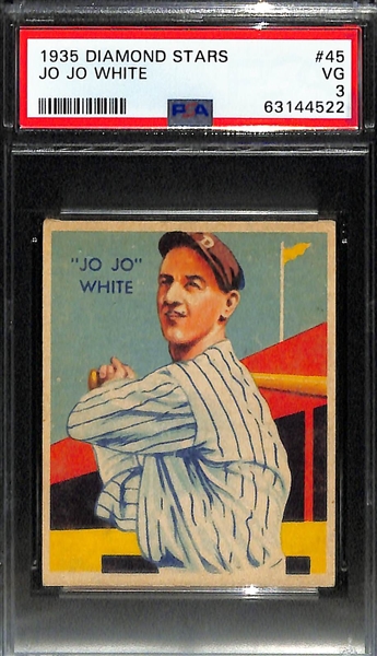 (3) Graded 1935 Diamond Stars Cards - Al Lopez PSA 5, Jo Jo White PSA 3, Walter Berger PSA 4